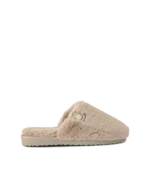 Carvela Kurt Geiger Natural Jackpot Fur Slippers