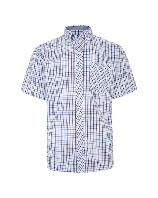 KAM Jeanswear Blue Kam Big And Tall Check Half Sleeve Shirt for men