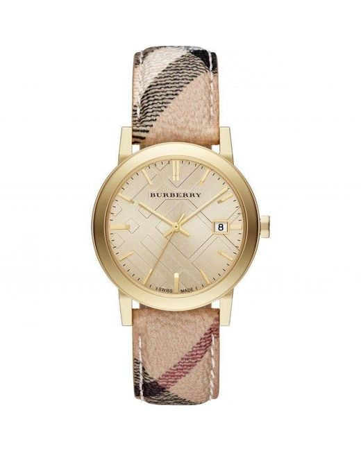 Burberry Metallic The City Haymarket Watch Leather