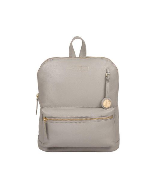 Pure Luxuries Gray 'Kinsely' Leather Backpack