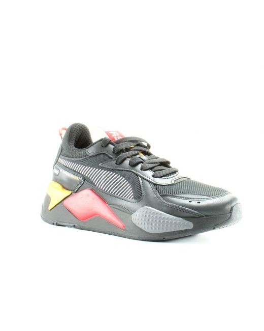 PUMA Rs-x Focus Black Synthetic Lace Up Trainers 373366 02 for men