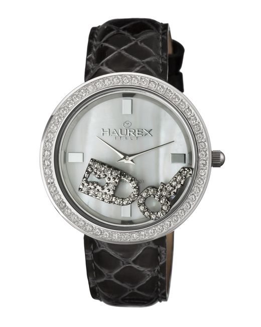 Haurex Italy Gray Lovely Mother Of Pearl Watch