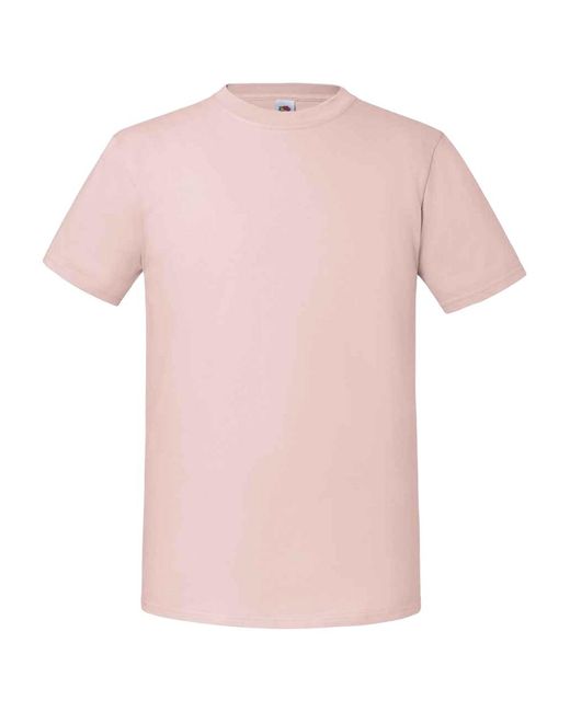 Fruit Of The Loom Mens Ringgesponnen Premium Tshirt (poederroos) in het Pink voor heren