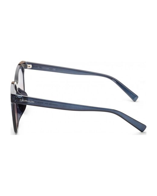 Calvin Klein Blue 55Mm Crystal Sunglasses Ck20519Sn-410 for men