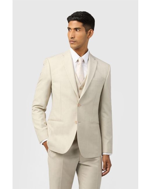 Ted Baker Natural Single Breasted Two Button Slim Fit Suit Jacket for men