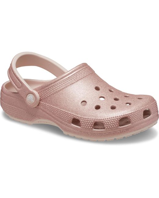 CROCSTM Pink Classic Glitter Clog Quartz Glitter Size 7 Uk / 8 Uk