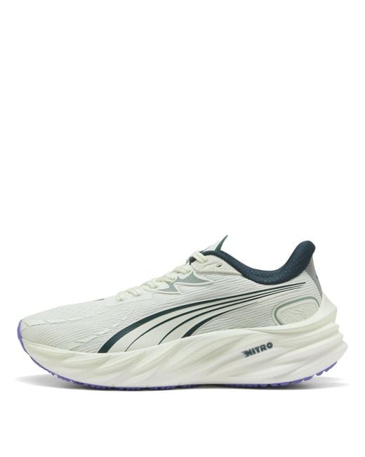 PUMA White Velocity Nitro 4 Everyday Neutral Road Running Shoes