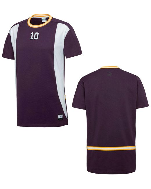 PUMA Purple X Clyde Nba T-Shirt Short Sleeve Top 572474 91 Z28A for men