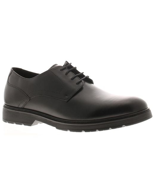 Rockport Black Rockstorm Smart Shoes Saxon Leather Lace for men