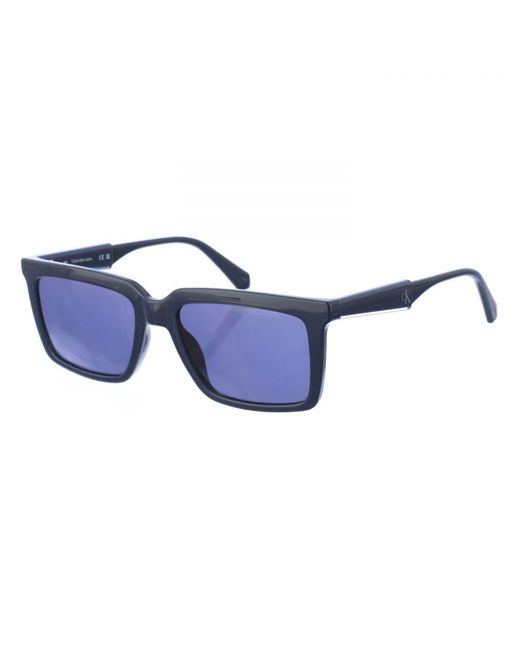 Calvin Klein Blue Acetate Sunglasses With Rectangular Shape Ckj23607S for men