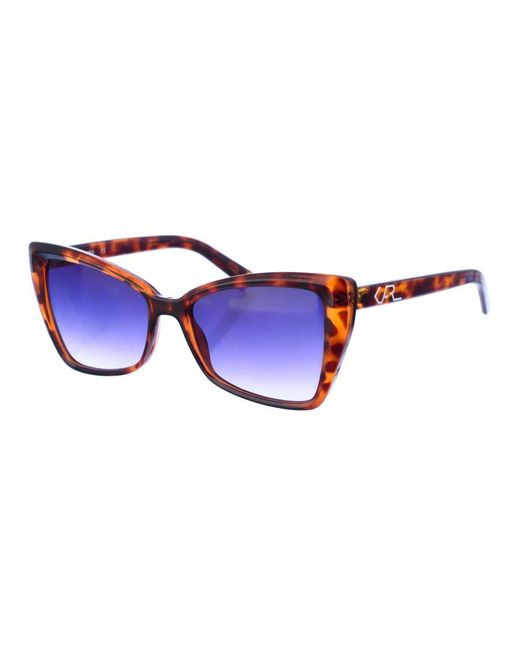 Karl Lagerfeld Blue Butterfly-Shaped Acetate Sunglasses Kl6044S