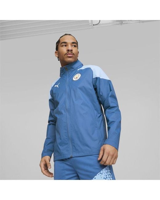 PUMA Blue Manchester City Training All-Weather Jacket for men