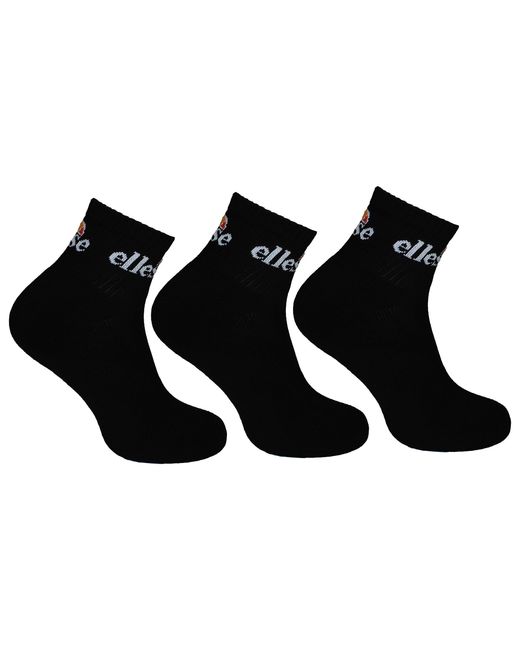 Ellesse Black 3-Pack Rallo Ankle Socks for men