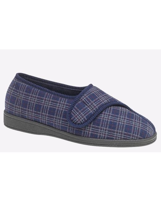 Sleeper Blue Julian Ii Memory Foam Slippers Wide Fit for men