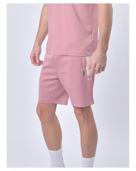 Luke 1977 Pink Newcastle Sweat Shorts for men