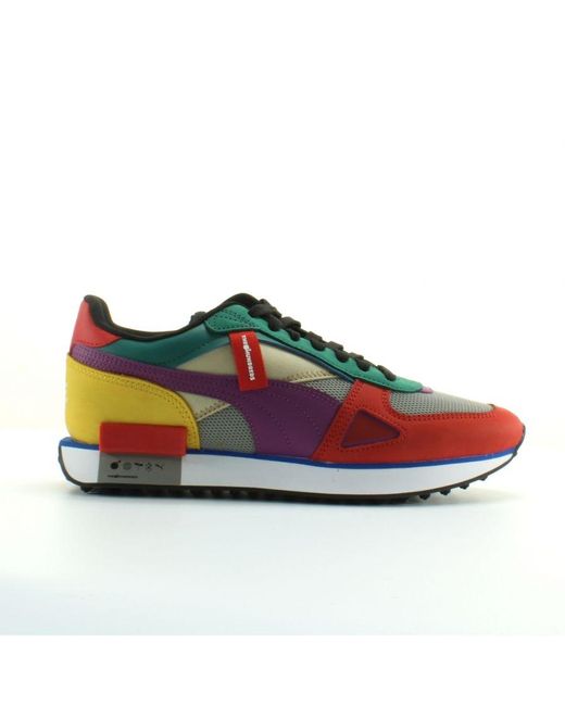 PUMA Multicolor Future Rider Hf The Hundreds Textile Lace Up Trainers 373726 01 for men
