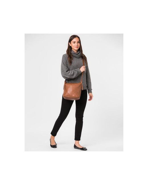 Cultured London Brown 'Chelsea' Dark Leather Shoulder Bag