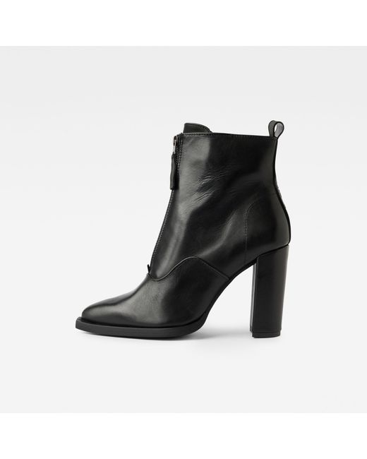 G-Star Black G-Star Raw Mysid Mid Leather Zip Boots
