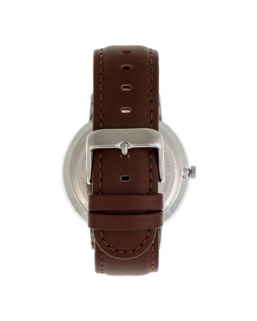 Simplify Blue The 6500 Leather-Band Watch