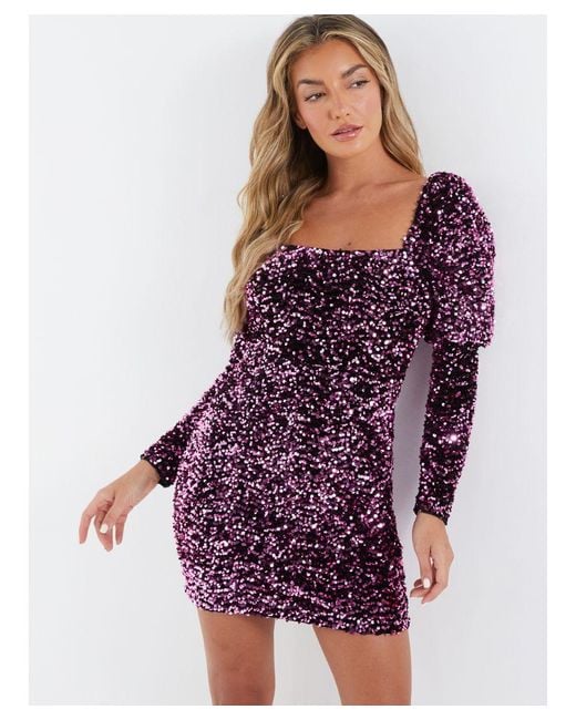 Quiz sequin on sale bodycon dress