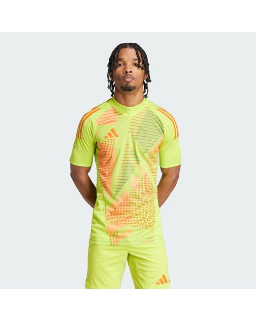Adidas Originals Yellow Tiro 24 Pro Short Sleeve Goalkeeper Jersey for men