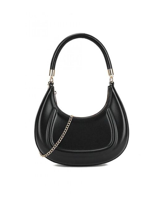 Where's That From Black 'Ember' Top Handle Bag With Golden Chain Strap Detail