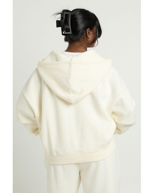 Boohoo Natural Plus Oversized Zip Up Hoodie