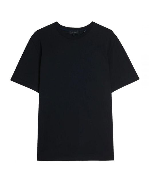Ted Baker Black Regular Fit Tywinn T-Shirt Cotton for men