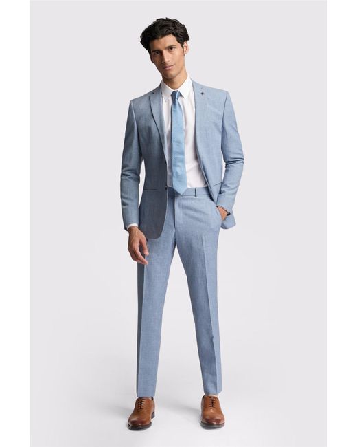 Ted Baker Blue Single Breasted Long Sleeve Two Button Slim Fit Suit Jacket for men