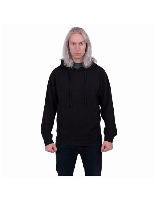 Spiral Black Adult Plain Pull Over Hoodie Cotton