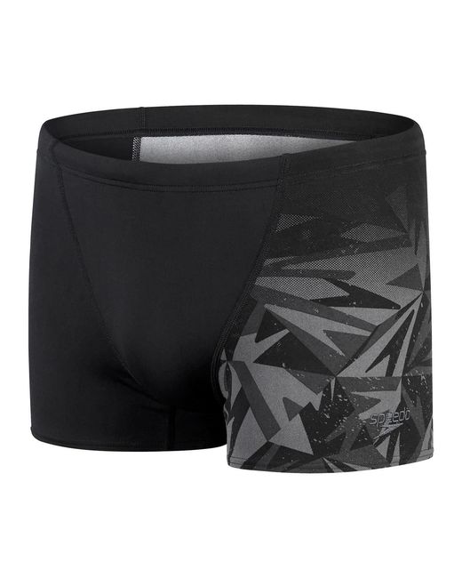 Speedo Black Geometric Swim Shorts for men