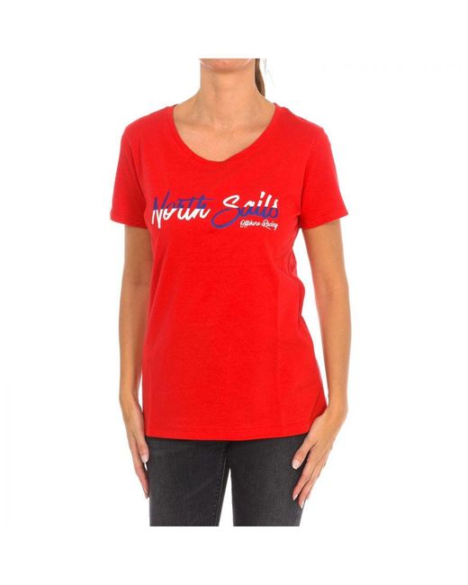 North Sails Red Womenss Short Sleeve T-Shirt 9024310