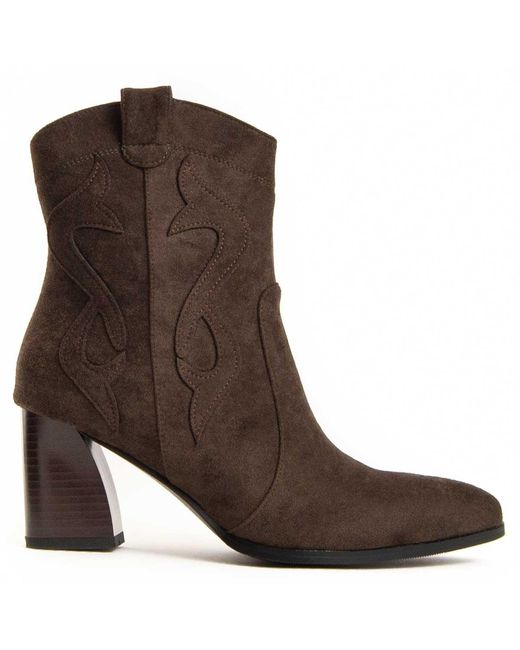 Montevita Brown Heel Ankle Boot Cacera