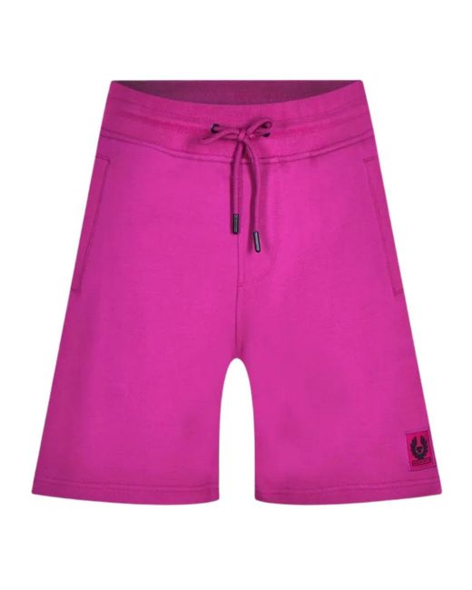 Belstaff Pink Bright Sweat Shorts for men