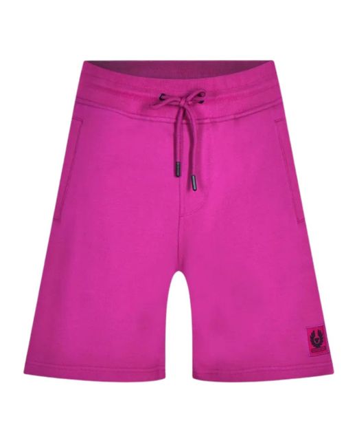 Belstaff Pink Bright Sweat Shorts for men