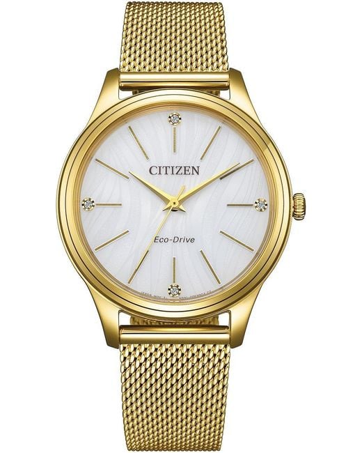 Citizen Metallic Watch Em1222-87A Stainless Steel