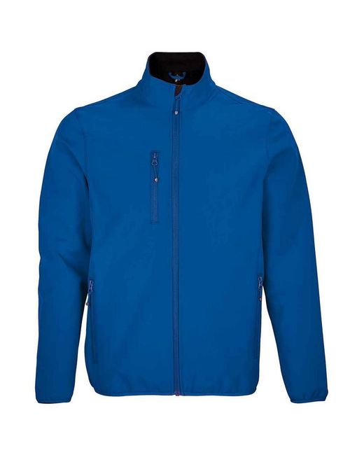 Sol's Blue Falcon Recycled Soft Shell Jacket (Royal) for men