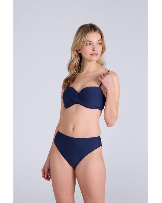 Mountain Warehouse Blue 'Docks' Bandeau Bikini Top Chlorine Resistant Removable Straps Swimwear