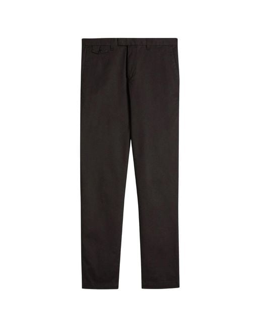 Ted Baker Gray Genay Slim Fit Smart Trousers for men