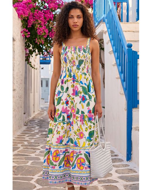 Roman Green Petite Floral Print Strappy Midi Dress