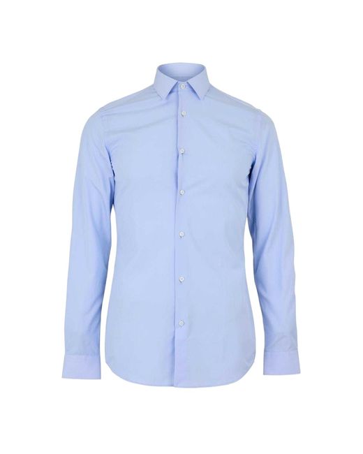 Boss Blue Point Collar Long-Sleeved Formal Shirt (Pastel) for men