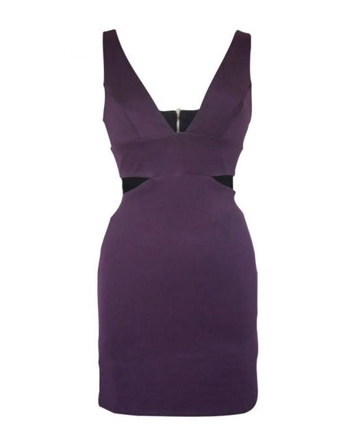 TOPSHOP Purple Cutout Mini Dress Viscose