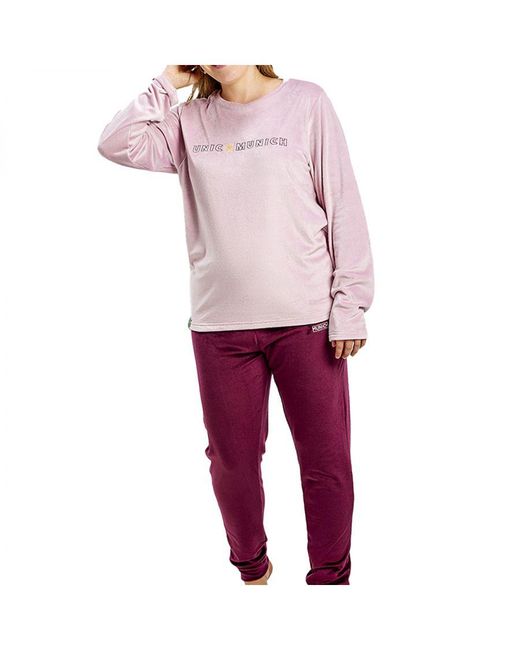 Munich Red Long Sleeve Pajamas Mudp0302