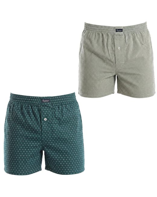 Abanderado Gray Pack Of 2 Essential Cotton Boxer Shorts With Elastic Waistband A0100 for men