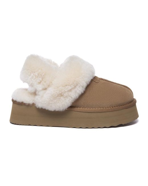 EverAu Australia Gray Ever Au Fantail Leather Slippers With Two Removable Straps