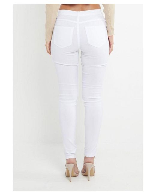 MYT White Ladies Skinny Super Stretch Chinos Viscose
