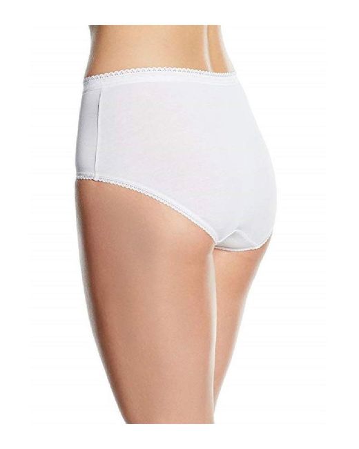Playtex White Cotton Stretch Midi Brief 2 Pack