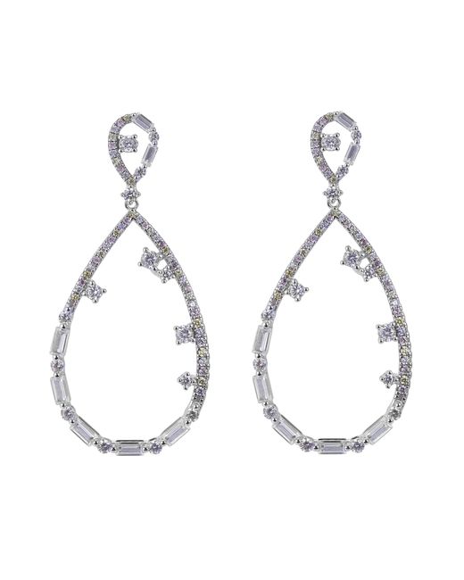 Orphelia Metallic 'Islia' Stainless Steel Drop Earrings