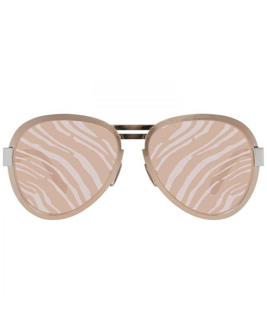 Roberto Cavalli Natural Patterned Aviator Sunglasses With Frame