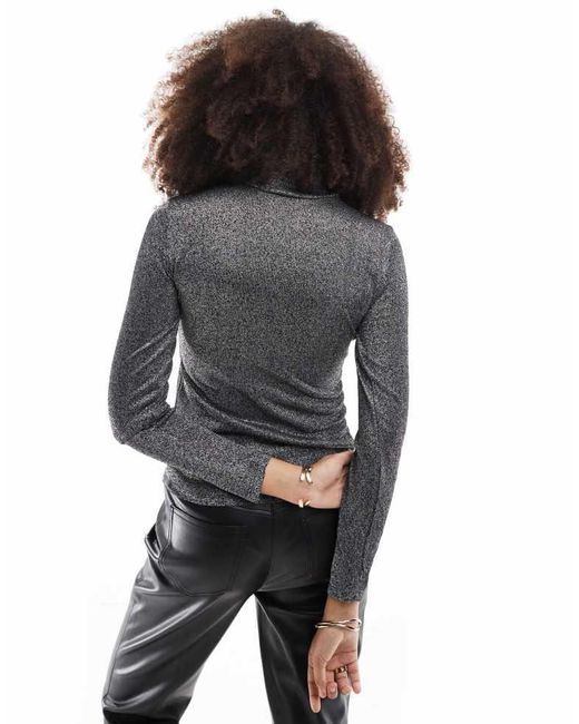 Vero Moda Gray Jersey Roll Neck Layering Top